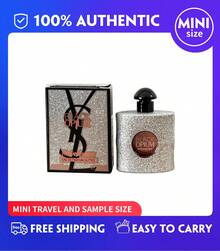 YSL Black Opium Glitter  Eau De Parfum, 7.5ml (0.25 Oz) Women's Perfume - Mini Splash EDP, Marshmallow & Coffee, Travel Size - Nhũ nhũ thuốc phiện đen 7,5ml - Xem 1