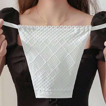 1-3件/套纯色可拆卸花卉蕾丝文胸，半透明隐形胸垫，可拆卸可水洗聚拢胸垫，梭织涤纶面料，女士内衣配件