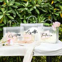 Personalized Gift Bags, Custom Bridesmaid Gift Bags, Bachelorette Party Bag,Welcome Gift Bags,Bridal Party Gift Bags, Wedding Clear Gift Bag,Bridesmaid Gift Bags,Custom Gift Bags,Wedding Gift Bags
