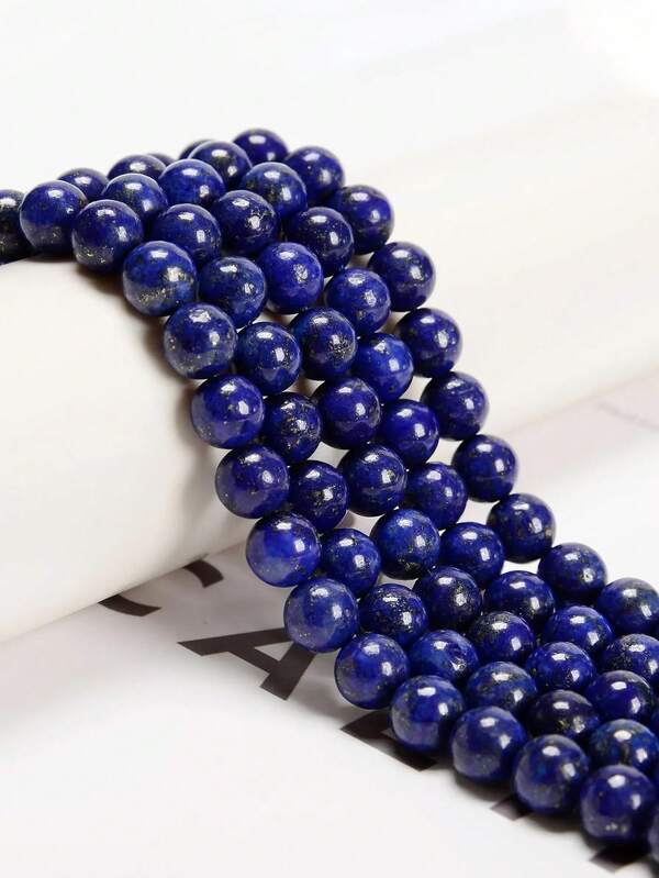 1 Strand Super Quality Lapis Lazuli Beads, Blue Lapis Smooth Round Beads Gemstone Loose Beads For DIY Jewelry Making Bracelet Necklace 4mm 6mm 8mm 10mm