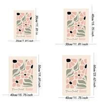 1/3Pcs Botanical Wall Arts Prints Blush Pink Canvas Wall Decor Flower Market Posters Abstract Aesthetic Pictures Pink Floral Artwork For Room Bedroom, Optional Frame ,Wall Art With Frame - Multicolor - View 2
