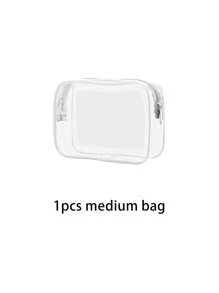 4/3/2/1 pieza(es) Bolsas de aseo de moda y sencillas para hombres y mujeres, bolsas cosméticas transparentes y impermeables del tamaño de un cuarto de galón para viajar, adecuadas para ambos géneros, se pueden llevar a bordo de aviones y regalar