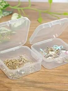 6pcs Storage Box Plastic Storage Box Sorting Grid Winder Power Cord Desktop Organizer Stickers Storage Box Back To School
