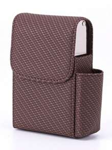 1pc PU Leather Cigarette Case With Lighter Holder Tobacco Pouch Best Gift For Men Women Exquisite And Convenient For Carrying Fashion Items Out, Smoking Accessories, Cigarette Storage, Sigaretten Doos