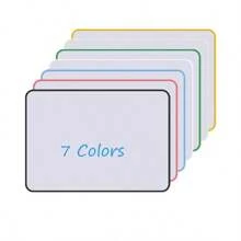 1 Pza Pizarra blanca de doble cara no magnética, pizarra blanca borrable y escribible, con bolígrafo, borrador, borde de 7 colores, tamaño A4 para dejar mensajes importantes en la oficina