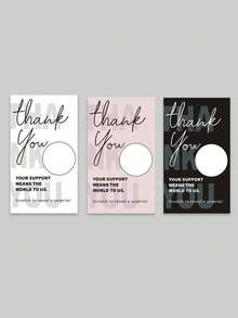 50 张刮刮券，空白感谢礼券，非常适合小型企业、餐厅、水疗中心、美容院、沙龙、生日、节日礼物、婚礼新娘礼物游戏和一般庆祝活动