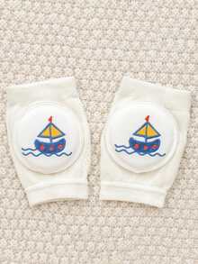 1 对婴儿爬行护膝，刺绣设计，防滑透气网眼面料，适合 0-3 岁儿童爬行、行走、户外/室内活动和防滑保护