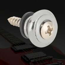 10Pcs Guitar Strap Lock Button Metal End Pin With Screw For Ukulele Electric Bass(Silver) - Multicolor - View 10
