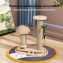 NetHong Cat Scratche Track Ball Toy Scratcher Cat Tree Scratching Post Wooden Base Cat Keep UK - Brown B - View 3
