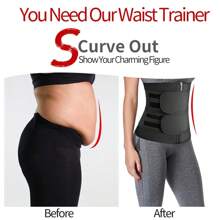 Women Waist Trainer Belt Waist Cincher Trimmer Sauna Slimming Belt Sports Girdle Belt Tummy Control Belt Body Shaper Belt Abdomen Workout Equipment Exercise Waist Belt Suitable For Workout Home Sports And Walk