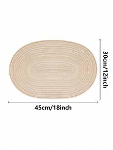 1 件/4 件/6 件 18 英寸 X12 英寸椭圆形编织餐垫，可洗防滑隔热桌垫，适用于家庭、餐桌、节日聚会