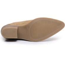 GLOBALWIN Cowboy Boots For Women Pointed Toe Pull On Chelsea Ankle Booties The Western Cowgirl Boots Fall Boots Halloween Season - 卡其色 - 查看 7