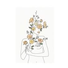 1/3Pcs Abstract Botanical Geometry Wall Arts ,Optional Frame Floral Lines, Women's Abstract Posters, Fashionable Wall Arts Decoration, Bedroom, Living Room, Office Home Decoration Paintings
