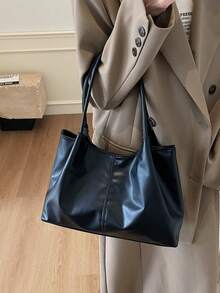 女士新款手提包托特包小众设计多功能双手柄大容量单肩休闲腋下包，适合度假、通勤、购物和日常使用，适合学校包，学校配件，学校用品