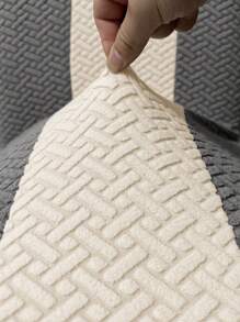 1pc Striped Patchwork Chair Cover, High Stretch Simple Dust-Proof Anti-Fouling Anti-Cat Claw Chair Slipcover, Suitable For Study Room Chair, Autumn Decor, Room Decor, Back To School, School Supplies