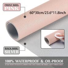 Covoraș de birou mare, rezistent la apă, din piele artificială - Anti-alunecare, tampă de mouse de birou de culoare solidă și protector pentru tastatură - Multicolor - Vizualizare 14