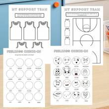 100pcs Art Activity Notebooks - Emotion Journals For Teens, Social Workers And Artists, Anxiety Management, Emotional Expression And Mindfulness, Colorful Illustrations, Emotional Expression Journal | Art Expression | Decorative Notebook,School Supplies,Back To School - Planner - View 3