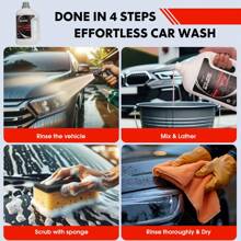 CARSUN Carsun Concentrated 2L Car Wash Liquid | High Foam No-Wipe One-Rinse Clean + Water Wax Coating Two-In-One | The More You Wash, The Brighter Your Car Finish | Household/Car Wash Water & Money Saving Device