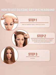 1PC Wig Grip Band, Non Slip TransparentHeadbands For Women, Natural Grip ComfortElastic Wig Grip Cap For Lace Wigs To Hold Wigs