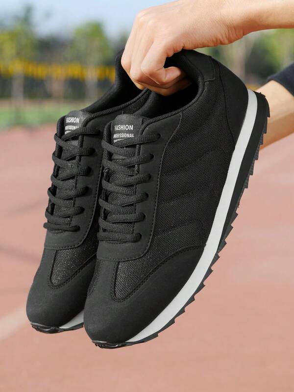 Zapatos deportivos para hombre, zapatos casuales, zapatos para exteriores, zapatos para correr, zapatos de malla, tenis gruesos, mocasines, para parejas, zapatos de trabajo, zapatos de fiesta, tallas grandes, negro