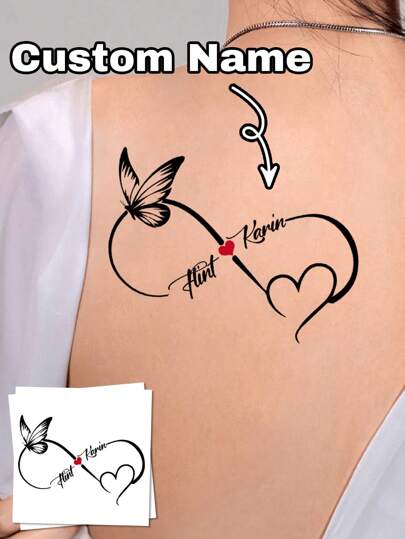 LICVIC 12-300pcsCustom Text Temporary Tattoos, Personalized Fake Tattoos, Customized Name Tattoo, Customizable Letter Tattoo Stickers, Quote Tattoos, Wedding Temporary Tattoos, Couple Tattoos, Suitable For Anniversaries, Weddings Celebration, Valentine's Day, Graduation Ceremonies, Birthday Party, Ideal Gifts For Him/Her, Friends, Kids, Family, Ornamental, Letter, Solid Color, Exquisite, Stylish, Vintage, Modern, Colorful, Leisure, Basics, Casual, Soft, Unique, Customized, Personalized, Custom, Ideal Gifts For Her, Girlfriend, Her, Boyfriend, Friends, Beauty & Health, Chic Autumn