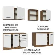 Cocina Integral Completa Modular Madesa Agata 240cm Color Marrón y Blanco 02 - Marrón y Blanco - View 4