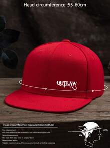 1 Stück Herren Outlaw Grafik Outdoor Lässig Waschbare Verstellbare Hip-Hop Baseballkappe, geeignet für den täglichen Gebrauch
