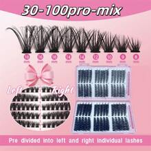 30pcs Eyelash Extension Set - 30/40/50/60/80/100D Lengthened & Volumized False Eyelashes
