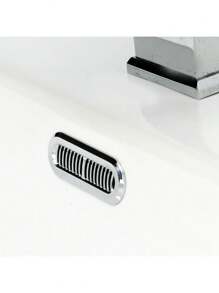 3pcs Basin Hole Covers,Overflow Long Hole Cover,Wash Basin Plug Filter,Decorative Cover,Rectangular Round Ring Plug For Bathroom Kitchen Wash Basin/Bathtub/Pedestal Basin/Mop Sink Overflow Hole,Bathroom Kitchen Accessory