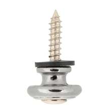 10Pcs Guitar Strap Lock Button Metal End Pin With Screw For Ukulele Electric Bass(Silver) - Multicolor - View 6