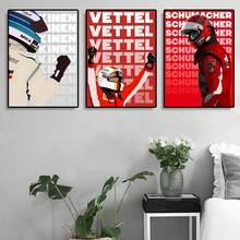 1pc/3PCS Wall Arts Posters Optional Frame Pop Racing Formula Decorative Painting Art Print Canvas Poster Perfect Living Room Decoration Home Mural To Add Elegance ,Wall Art With Frame - Multicolor - View 5