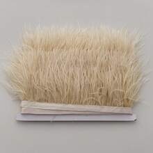 两种尺寸的柔软仿羽毛流苏，8-10厘米/3.15-3.94英寸，适用于DIY工艺品、服装、婚纱、缝纫配件、服饰装饰、丝带饰边羽毛。