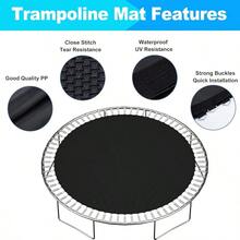 Trampoline Replacement Jumping Mat With VRing Compatible With 12ft 14ft 15ft Round Trampoline Frame WaterResistant UV Resistant Perfect Bounce - 15ft|96Rings|Fits6.5"-7"Springs - View 2