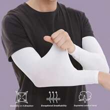 4 paia di maniche per braccio con protezione UV UPF 50, maniche sportive di compressione e raffreddamento per uomo, maniche da basket, accessori scolastici per Ognissanti, guanti invernali, coperture per le braccia, guanti bianchi
