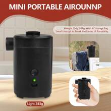 1 Pc Outdoor Portable Wireless Electric Air Pump, Can Inflate Air Mattresses, Sofas, Water Floats, Swimming Rings, Vacuum Compress Clothes & Quilts