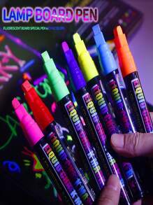 8/6 Stücke Set fluoreszierender Markerstifte, im Dunkeln leuchtende löschbare Textmarker für Fluoreszenz-Boards, Tafeln, Whiteboards, Aquarell, Rückkehr zur Schule