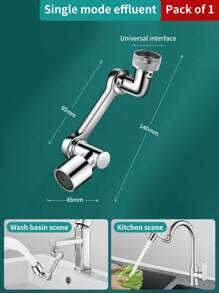 A Versatile Faucet Aerator With Adjustable Water Flow, Easy-To-Install Faucet Extender, Rotating Multi-Functional Faucet Extender With Two Spray Modes, Suitable For Kitchen And Bathroom.