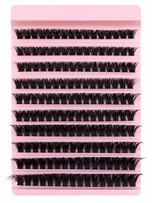 ICHICKISS 200 Pcs Eyelashes Set, 10D - 100D, D Curl, Mixed Length 8-16mm, Natural & Fluffy, 0.07mm Lightweight Reusable Lashes For Holiday And Party - D - 查看 6