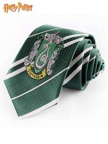 1/4pcs Harry Potter Officially Licensed Tie Hogwarts Gryffindor Slytherin Ravenclaw Hufflepuff Manual Knotting Badge Striped Knit Fashions Tie Movie Peripherals British College Style Party Dress Up Props Shirts Accessories Creative Room Desktop Decorations Birthday Surprise Christmas Halloween Gifts For Family And Friends Harry Lover - Multicolor - View 4