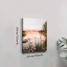 1pc Nature Wall Art, Wildflower Landscape Set (2) Framed Wall Art - Canvas Prints Poster, Ready To Hang - Home Decor, Ideal For Home, Office Wall Decor, Family Gift, Living Room Bedroom Wall Decor - Multicolor - View 7