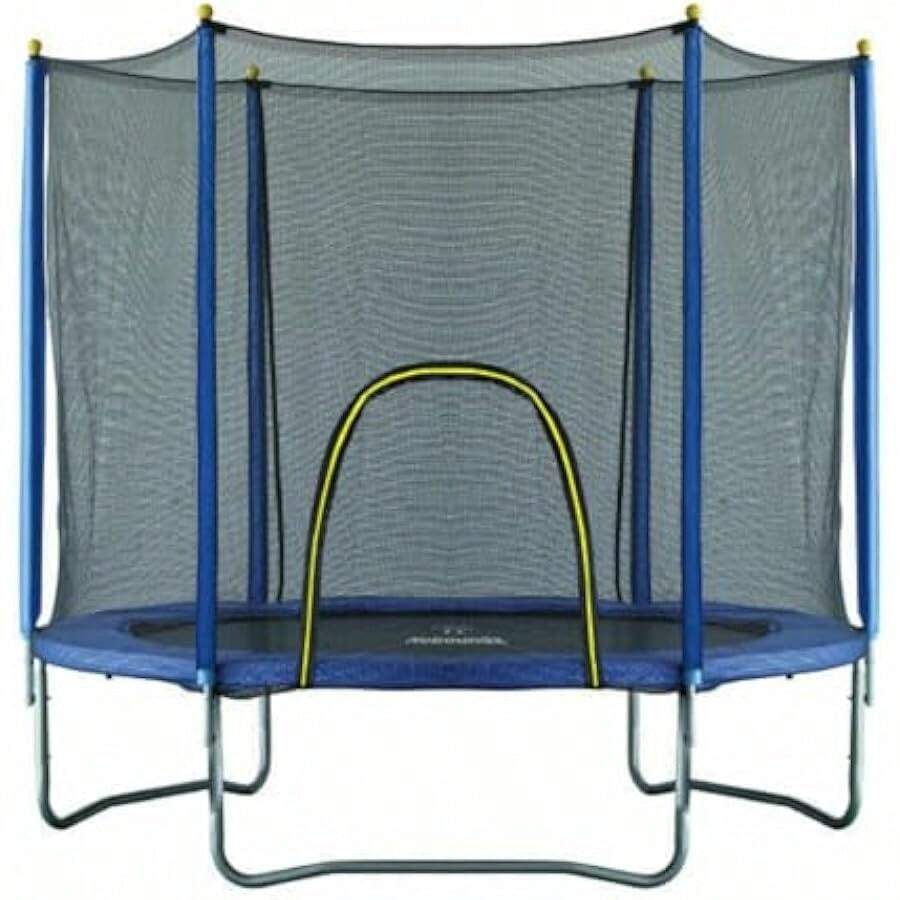 NoBoundz 6ft Garden Trampoline W Net Enclosure Zip Entry - Blue,Green - View 1