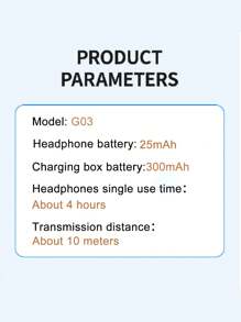 G03 Wireless Earbuds Bluetooth 5.4 Headphones, 40 Hours Playback Stereo Earbuds With Charging Case IPX4 Waterproof In-Ear Headphones With Mic For Phone Tablet Laptop Sports