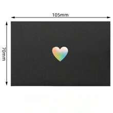 Busta in stile INS, laser e laminatura a caldo, con cuore e perla, carta premium spessa, piccola busta di lusso, materiale per confezione di biglietti, piccola busta