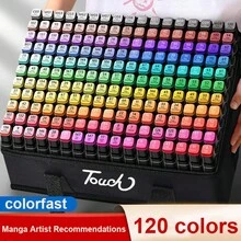 GAWFOLK Marker Pens Can Achieve Precise Visual Effects. Alcohol Markers Can Generate Unique Textures And Qualities. Colouring Pens Are Quick And Convenient To Use. Suitable For Depicting Various Different Materials, Such As Smooth Metals, Rough Woods, Soft Fabrics, Etc., Markers Coloring Set Adding Rich Visual Layers To The Works. - Sets - View 3