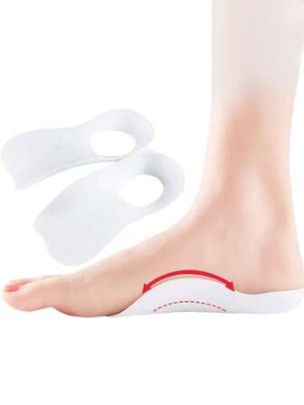QKC 2 件足弓支撑运动鞋垫，缓冲减震，分散压力，增强稳定性和平衡性，让您日常锻炼和散步更舒适