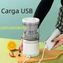 Exprimidor de frutas eléctrico recargable, zumo de limón y zumo de naranja, exprimidor eléctrico - Beis - Ver 8