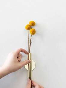 1/2/3 ملصقات ديكور الحائط، قلادات غير مثقوبة، ترتيبات زهور معدنية، زهور صناعية، ديكورات حائط داخلية، أواني زهور ديكور المنزل ديكور الغرفة أواني زهور أواني زجاجية - الذهبي - مشاهدة 3