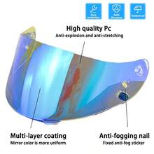 HJ09 Helmet Lens Visor,For HJC CS15 CL17 CLST CLSP CSR1 CSR2 TR1 FG15 CL16 Helmet Lens,UV-Protected Viseiras,PC Material, Suitable For Outdoor Motorcycle Riding - one-size - View 5