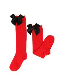 1 Pair Girls Cute Bowknot Princess Style Knee High Socks - Multicolor - View 10