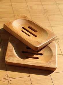 1pc Wooden Soap Dish With Vintage Pattern, Bathroom Soap Storage Tray Chirstmas Home Decoration Home Decor Valentine's Day, Valentines Wedding, Birthday